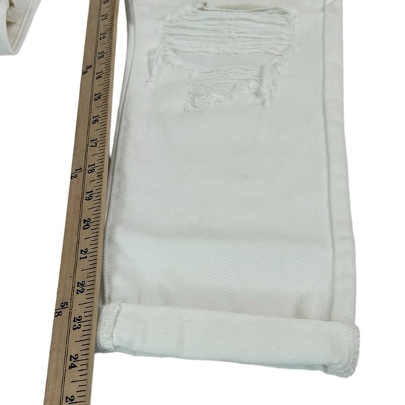 NEW Pacsun White Mom Jean High Rise SZ 4/26 Distressed Cropped Ankle Tapered - Picture 7 of 16